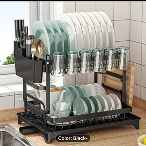 New 2 Tier Dish Drying Rack